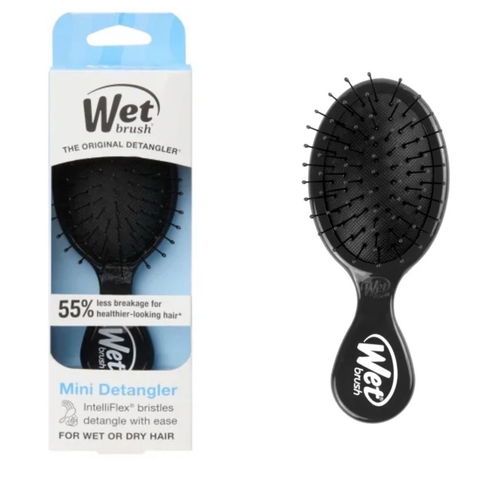 NEW Wet Brush® Mini Detangler Hair Brush, Black